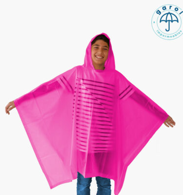 Impermeable tipo Poncho Rosa